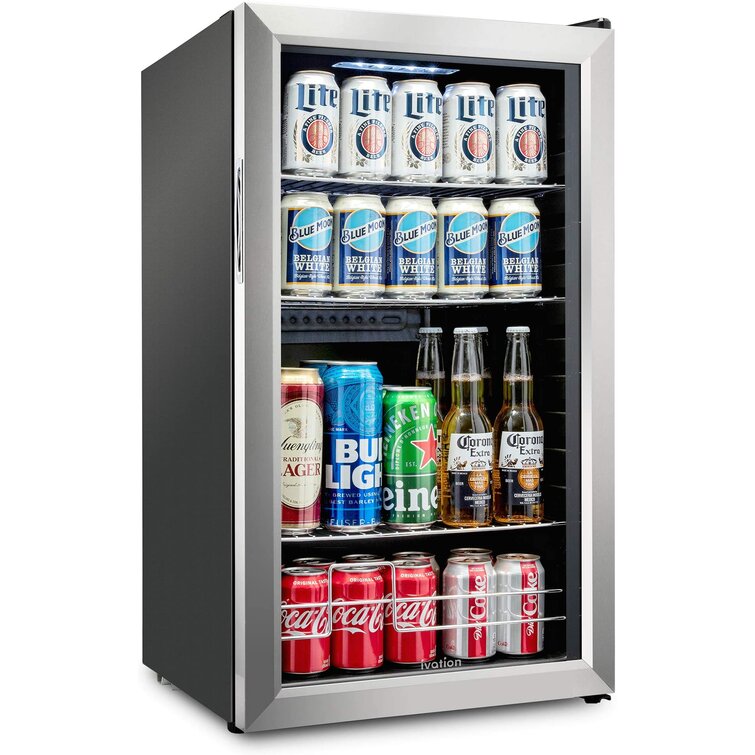  CROWNFUL Beverage Refrigerator and Cooler, Holds up to