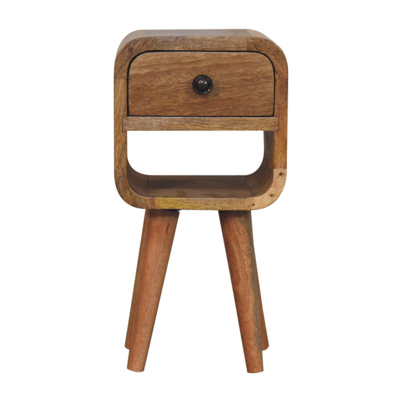 Lit de chevet inférieur extra courbé extra-chêne, Beige
