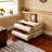 Modern Nightstand With 2 Drawers – Microfiber Leather Bedside Table For Bedroom, No Assembly Required
