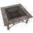 Rennert 33" W Square Steel Wood Burning Fire Pit Table
