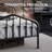 Metal Bed Frame With Victorian Style Headboard-231684145-231684147