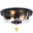 Dcaildz 2 -light Round Shade Outdoor Flush Mount Ceiling Lights with Motion Sensor