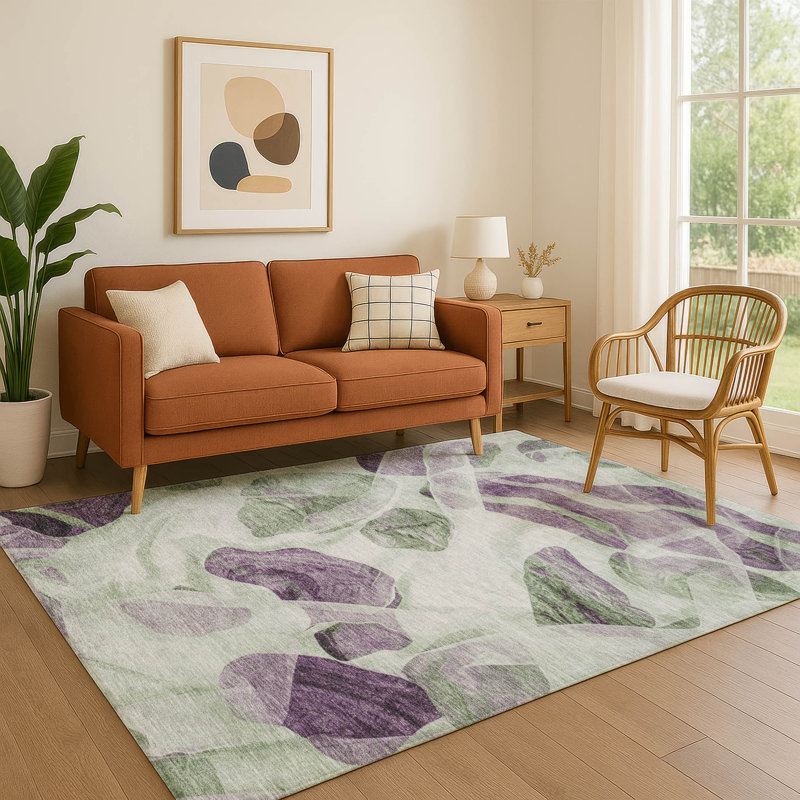 Premium Machine Washable Chelston AMF1863 Abstract Rug, Rectangle 5' x 7'6"