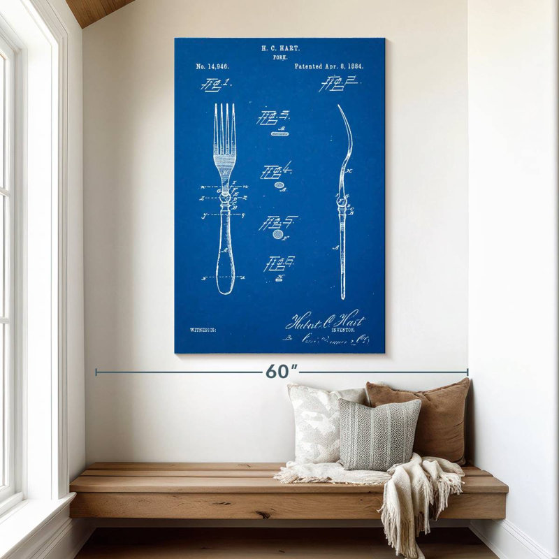 Blueprint Fork Kynaat Poster, 51" H x 34" W