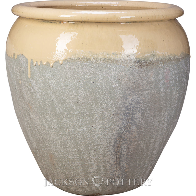 Pot à eau 26 po Maricopa - crème sur pierre grise