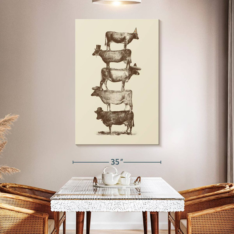 Ketti Cow Cow Nuts, 51" H x 34" W
