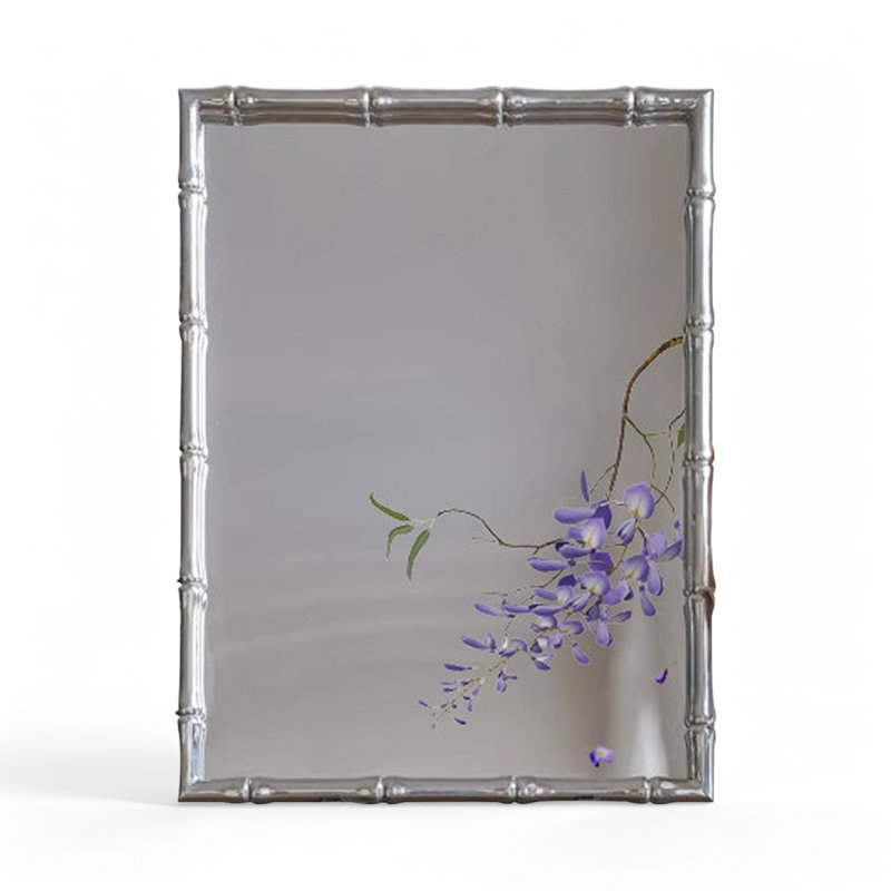Rectangle Solid Wood Frame Wall Mirror, 15.75"W*19.69"H