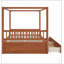 Lit à baldaquin en bois Queen Size avec tiroirs de rangement, durable et élégant pour les chambres modernes-254740276