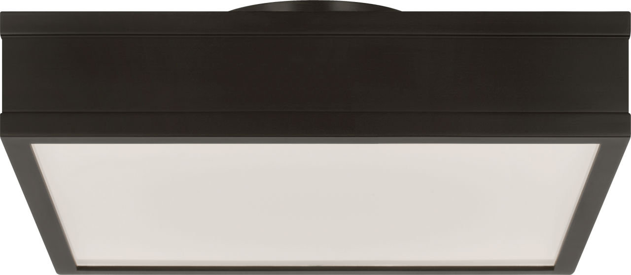 Radcliff Single Light Flush Mount, Aged Iron, 4" H x 12" W x 12" D