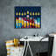 «Bold Colorful Menorah» par Linda Woods, art mural sur toile-1640757729