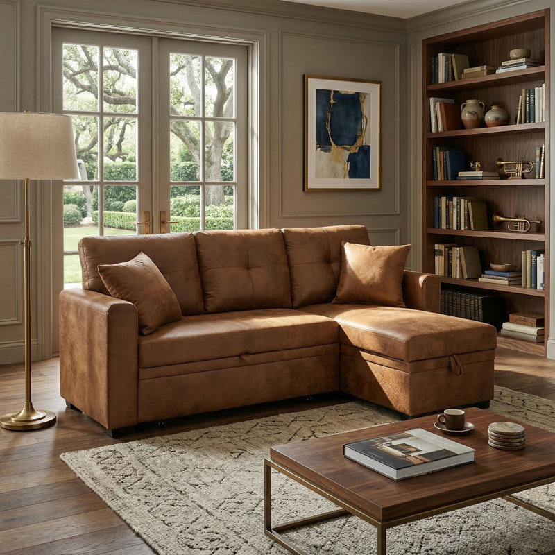 Canapé-lit Upholstery,  Brun clair