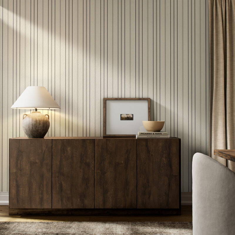 Striped Terralon Wallpaper Roll by Getty Images, Black II
