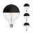 6 Watt Dimmable G40 Light Bulb With Half Black Glass Finish And Medium (E26) Base