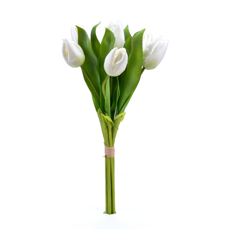 TULIP BUNCH 8 STEMS SET OF 6, White