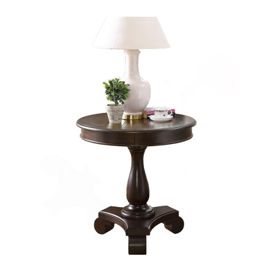 Table d'appoint ronde à piédestal en bois