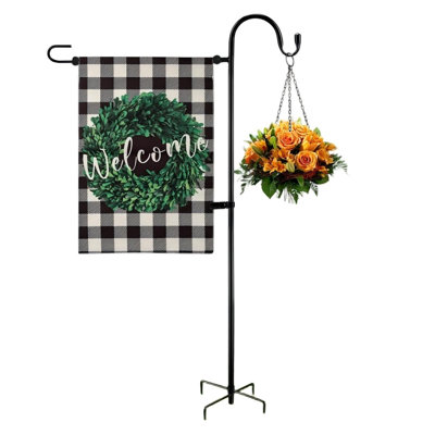 Garden Flag Holder Stand And Shepherds Hooks