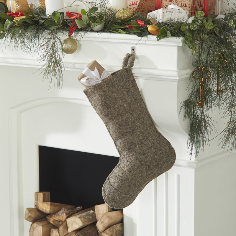 Hand-Felted 100% Wool Stocking