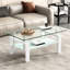 Table basse en verre trempé 2, centre de salon avec surface lisse 2, table moderne, construction robuste et look élégant-685782520