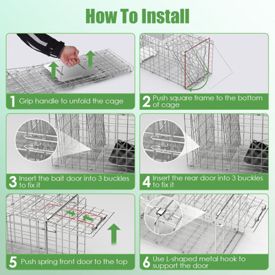 31x12x11” Folding Live Animal Trap Cage