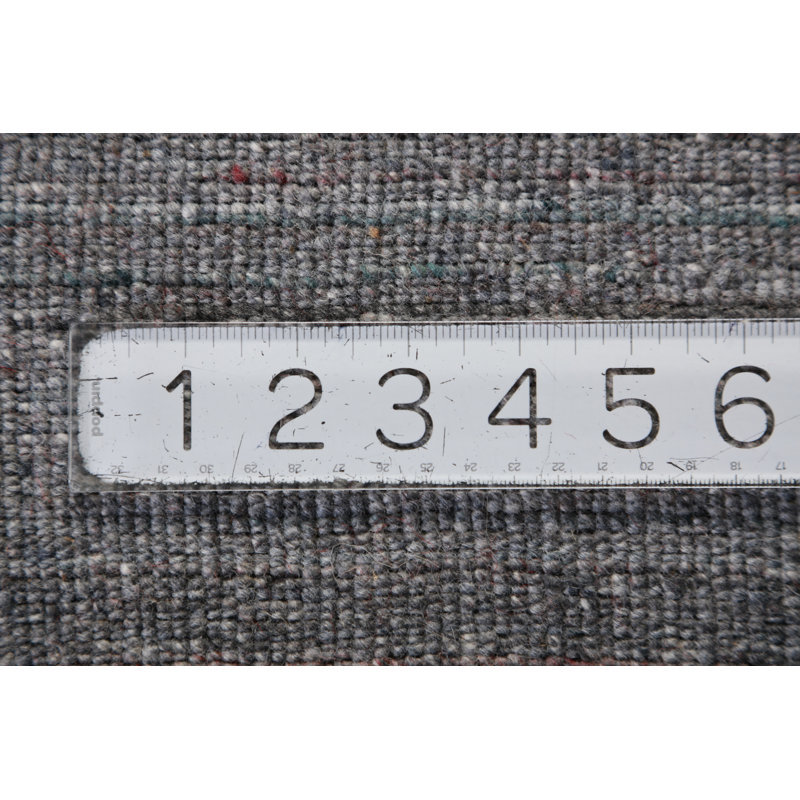 Tapis tribal gris et bleu Gabbeh 8 x 10