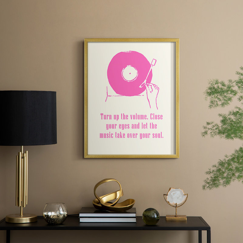 «Sweet Melody III», reproduction encadrée - bois massif, H 30 po x l 24 po, Doré