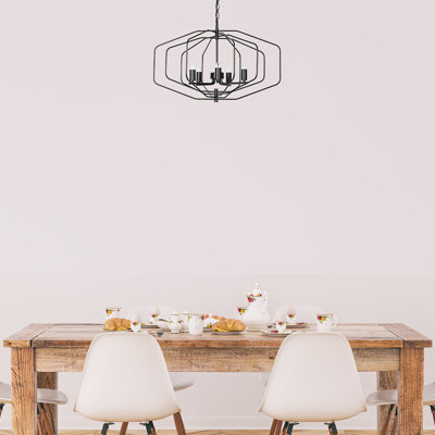 5 - Light Satin Black Chandelier Pendant