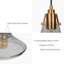 Luminaire suspendu conique à 1 lumière Hajrati-1746738472
