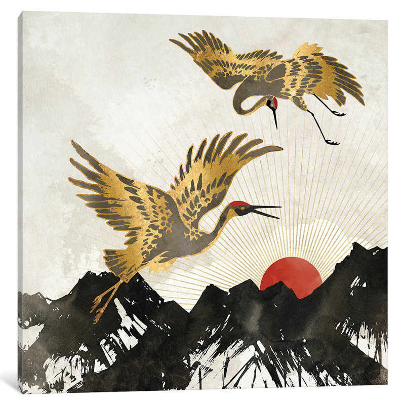 Elegant Flight II 1 Piece Wrapped Canvas Wall Art, 45.72 cm H x 45.72 cm W x 3.175 cm D