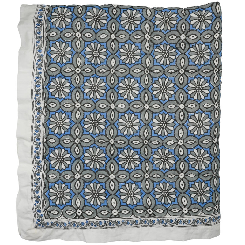 Literie bohème de luxe à motif floral en tissu imprimé Fab Fabine pour chambre et canapé, Très grand californien