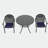 3-Piece Set Of Cast Aluminum Patio Furniture With  Cushions-626927299