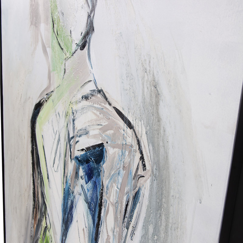 « glamour pose », peinture sur toile encadrée