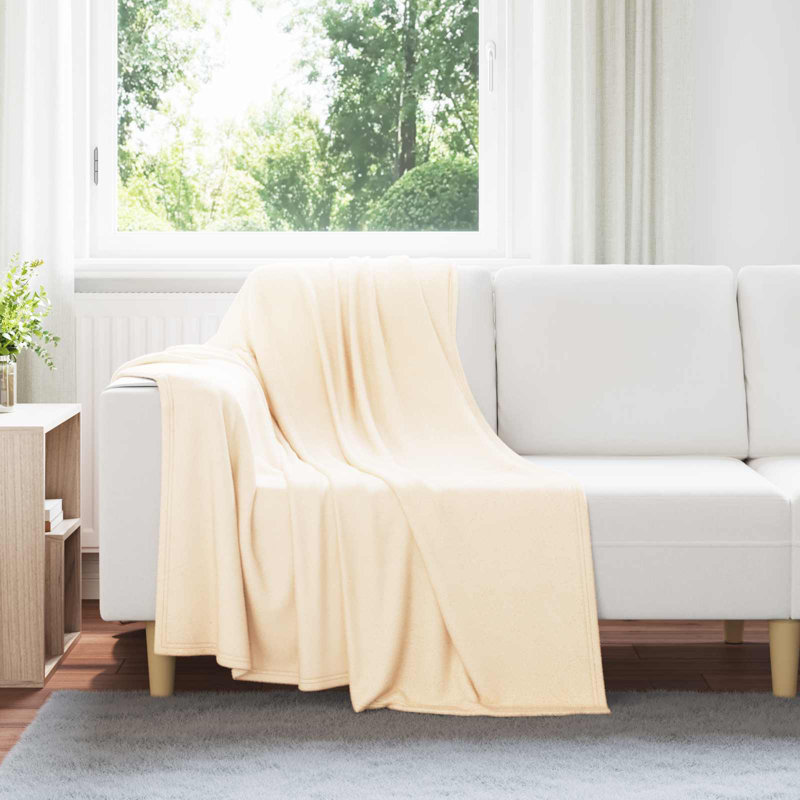 5.5-51 Throw Blanket, Cream, 170cm x 130cm