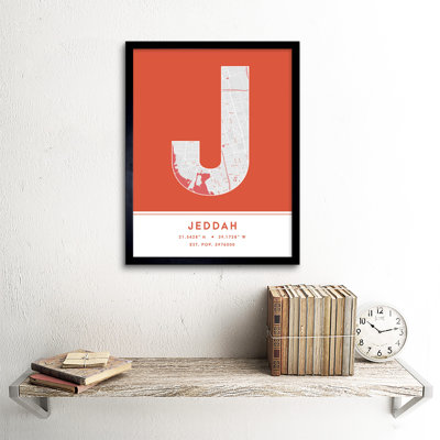 Jeddah Saudi Arabia City Map - Single Picture Frame Typography