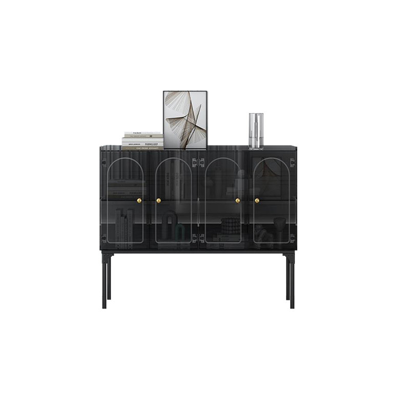Armoire d'appoint luxueuse de style italien, Noir