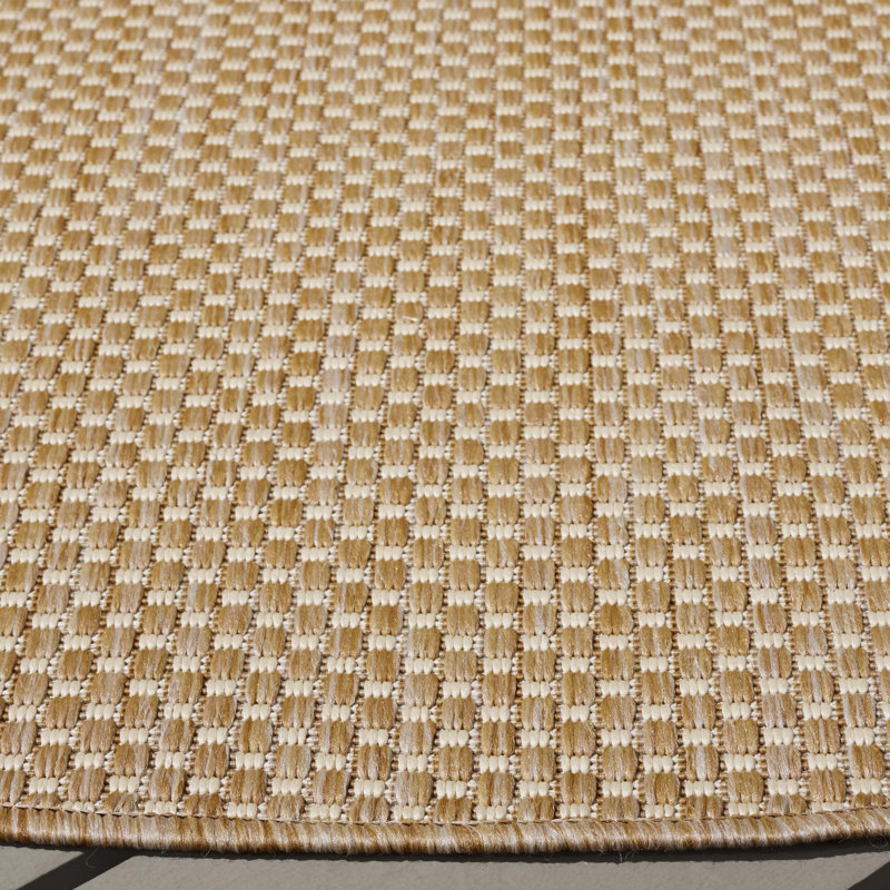 Plummer Performance Abstract Indoor/Outdoor Area Rug, Round 6'7"