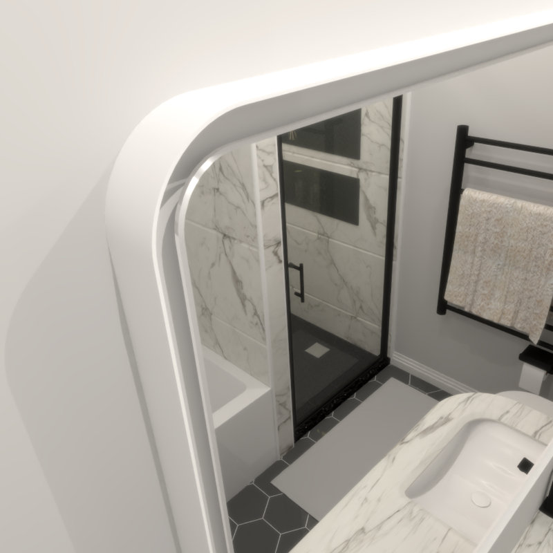 Miroir lumineux de salle de bain 60 x 36 avec brouillard, 36 po x 60 po