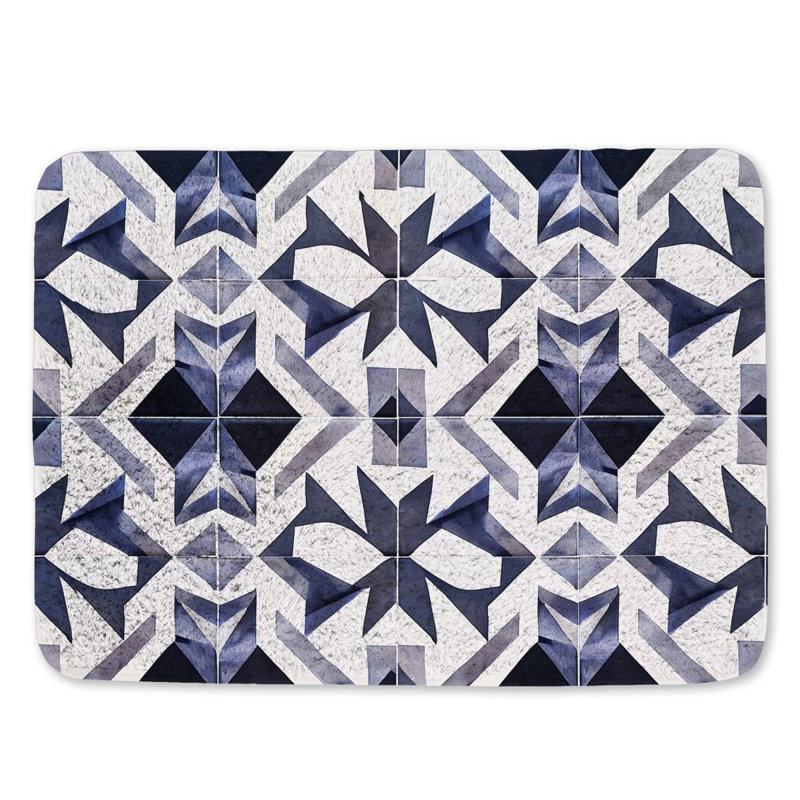 Hildebert Microfiber / Microsuede Non-Slip Bath Mat, 17"W x 24"L