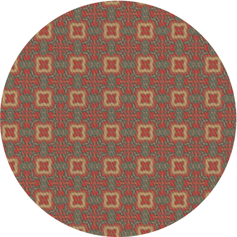 Abstract Indoor Rug, Round 5'