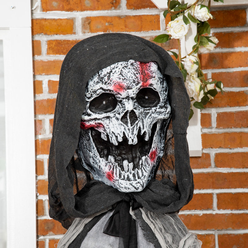 Outsunny 74 po Squelette de décorations d'Halloween grandeur nature pour l'extérieur
