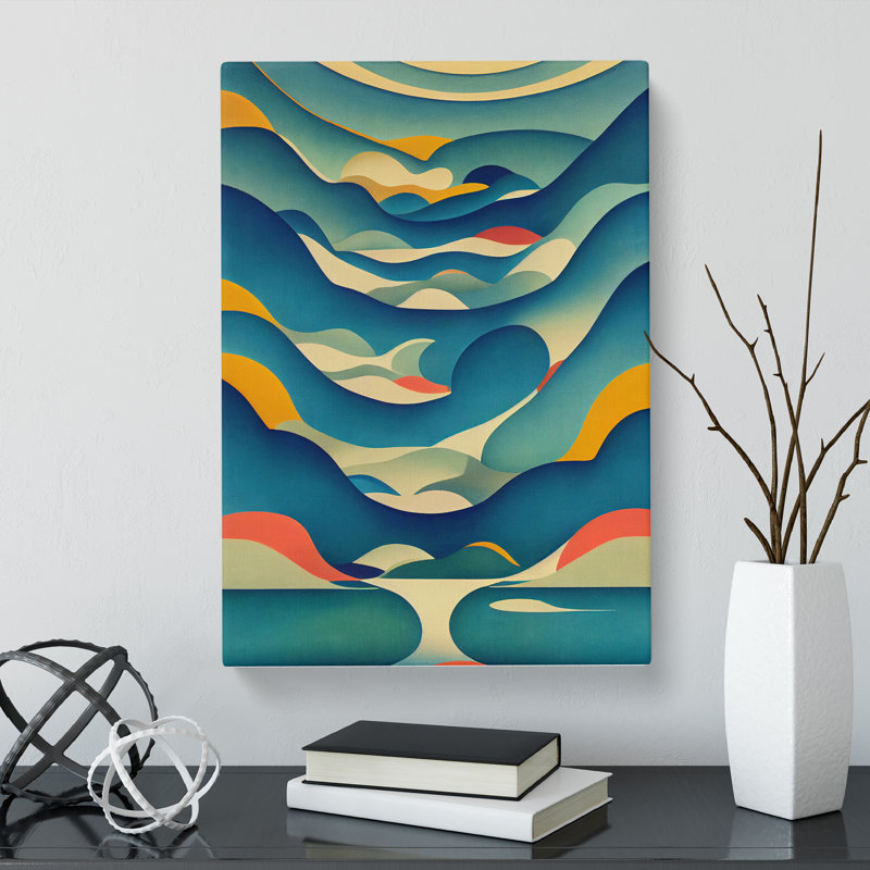 Gelueck Stream Abstract Vol.1 - Wrapped Canvas, 76cm H x 50cm W x 3cm D