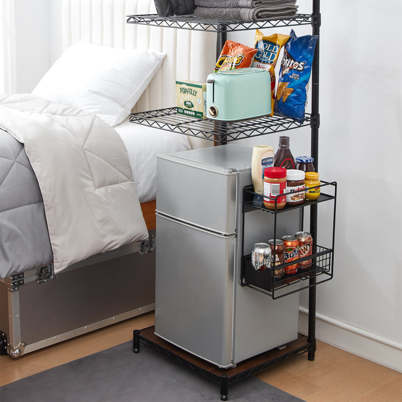 DormCo Mini Fridge Magnetic Shelf, Black