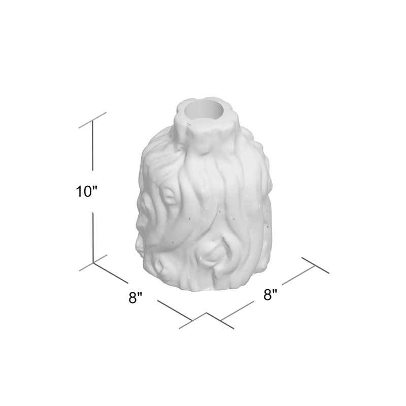 Vase de table, H 9,8 po x l 7,8 po x p 7,8 po