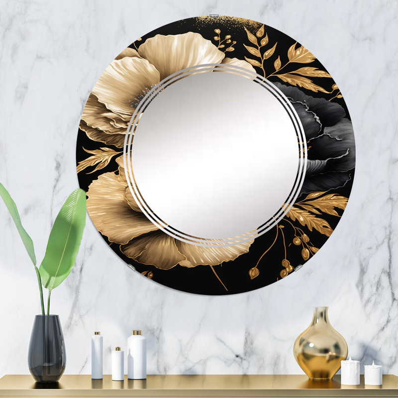 Miroir mural Hibiscus II Pura, 32 po x 32 po