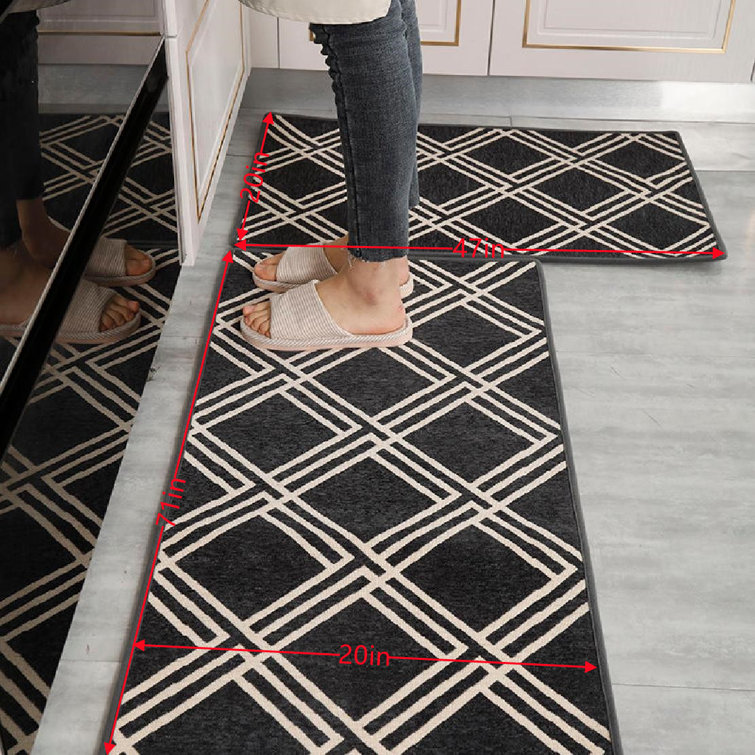 Kitchen Mats for Floor Non-slip Kitchen Long Carpet Water