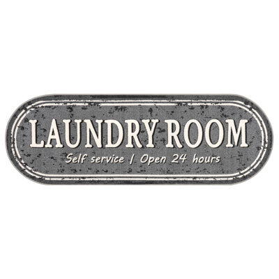 Graphic Machine Washable Laundry Mat