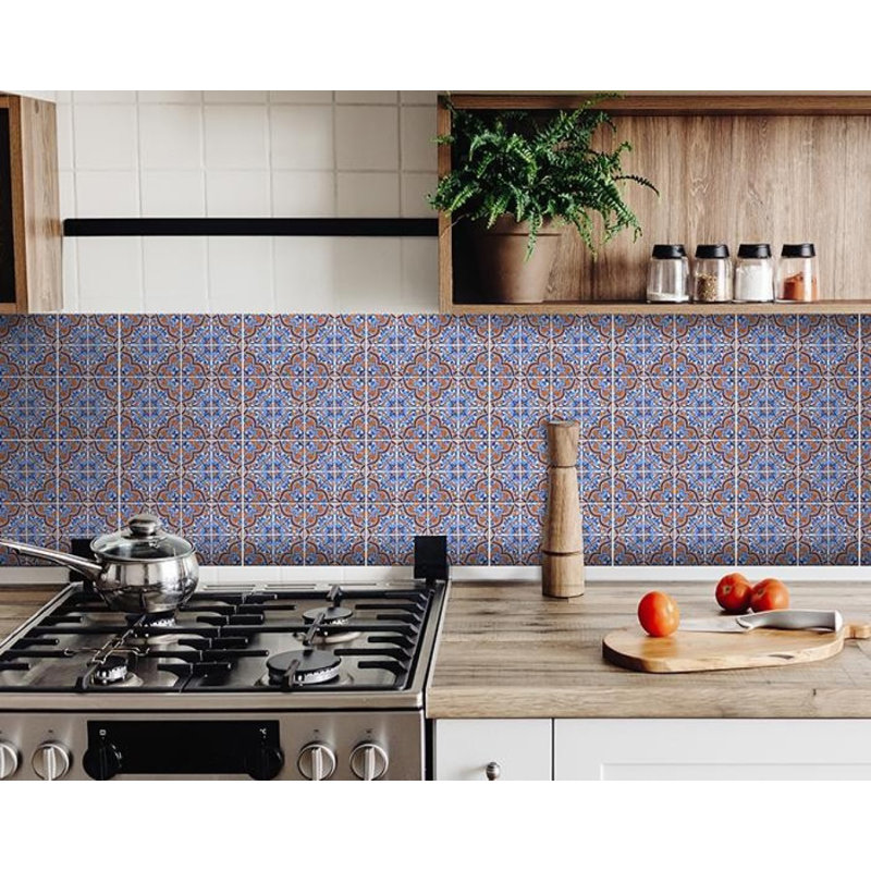Zio 4'' W x 4'' L Vinyl Peel and Stick Mosaic Tile