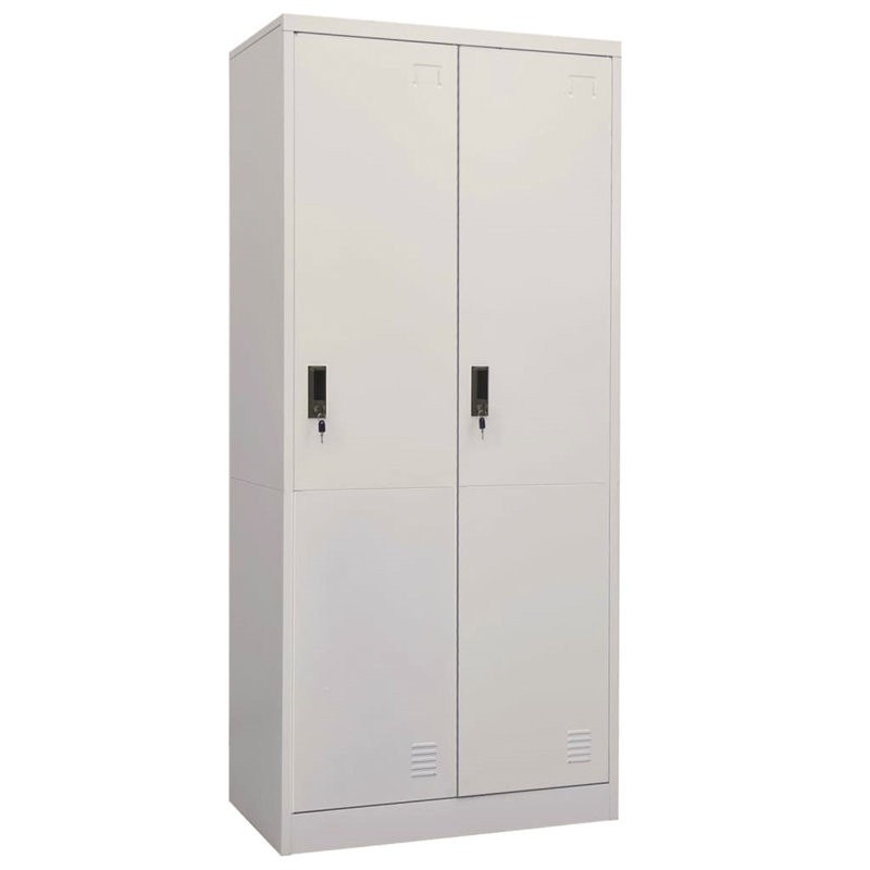 Harshbarger 2 Door Steel Wardrobe, Light Grey