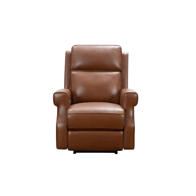 Zigmont Power Recliner, Brown Genuine Leather