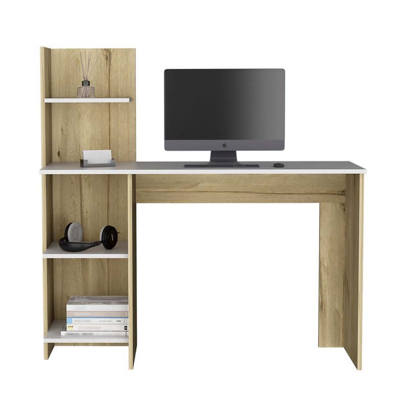 Bureau d'écriture Bureau à domicile Bureau debout, Naturel / blanc