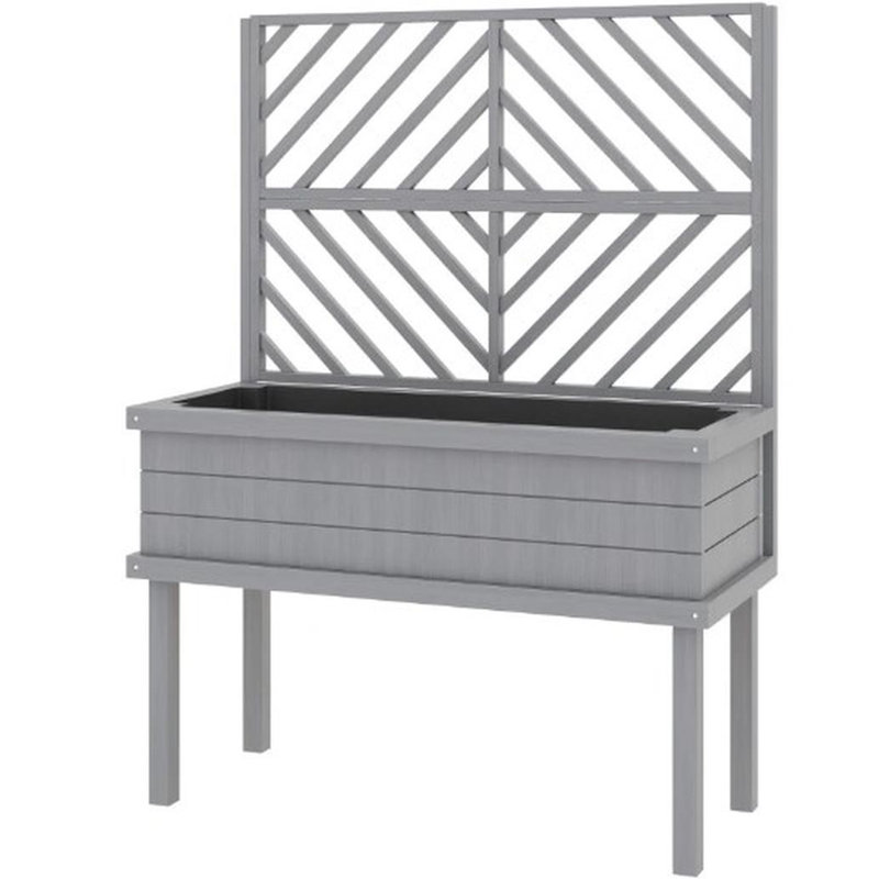 Raised Garden Bed (Gray), Gray